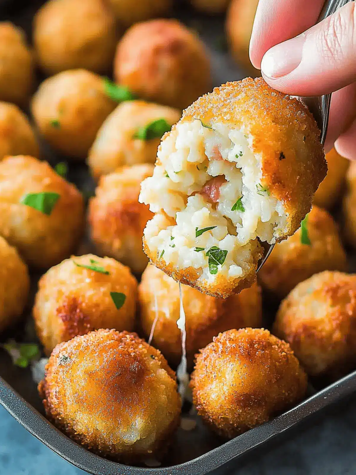 Cheesy Italian Arancini Balls