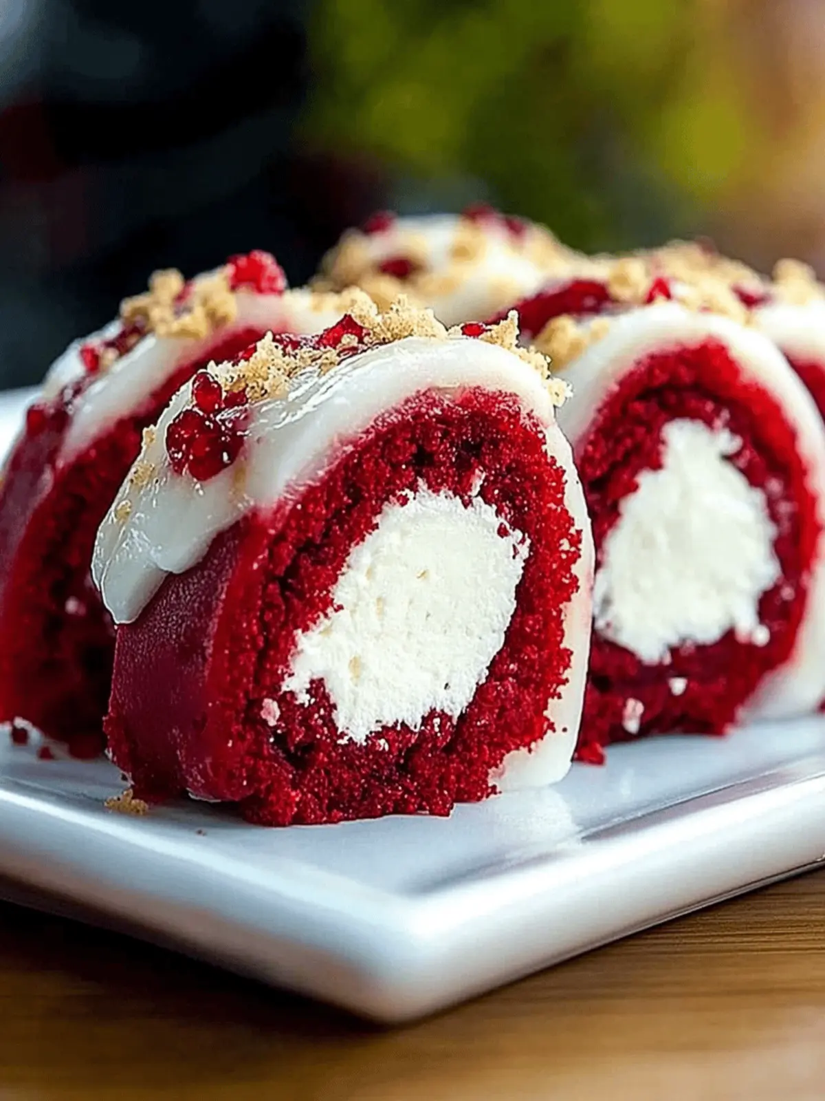 Red Velvet Cheesecake Sushi Roll Dessert