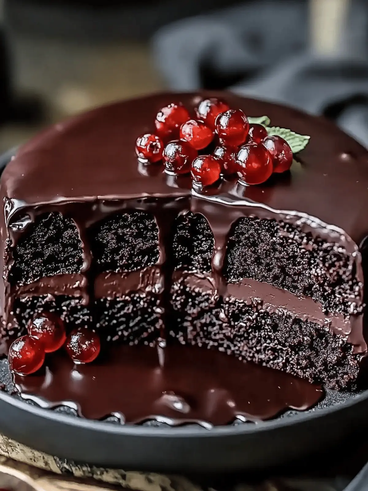 Easy Dark Chocolate Cake