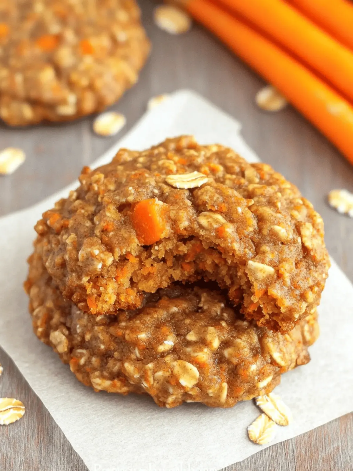 Healthy Carrot Cake Oatmeal Cookies