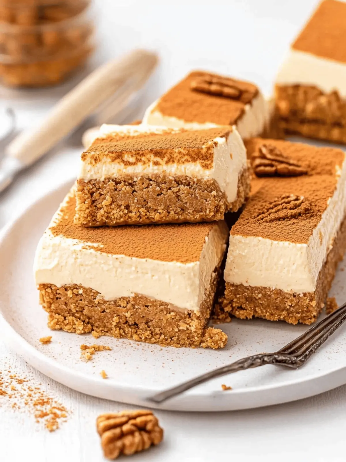 No bake Biscoff cheesecake bars