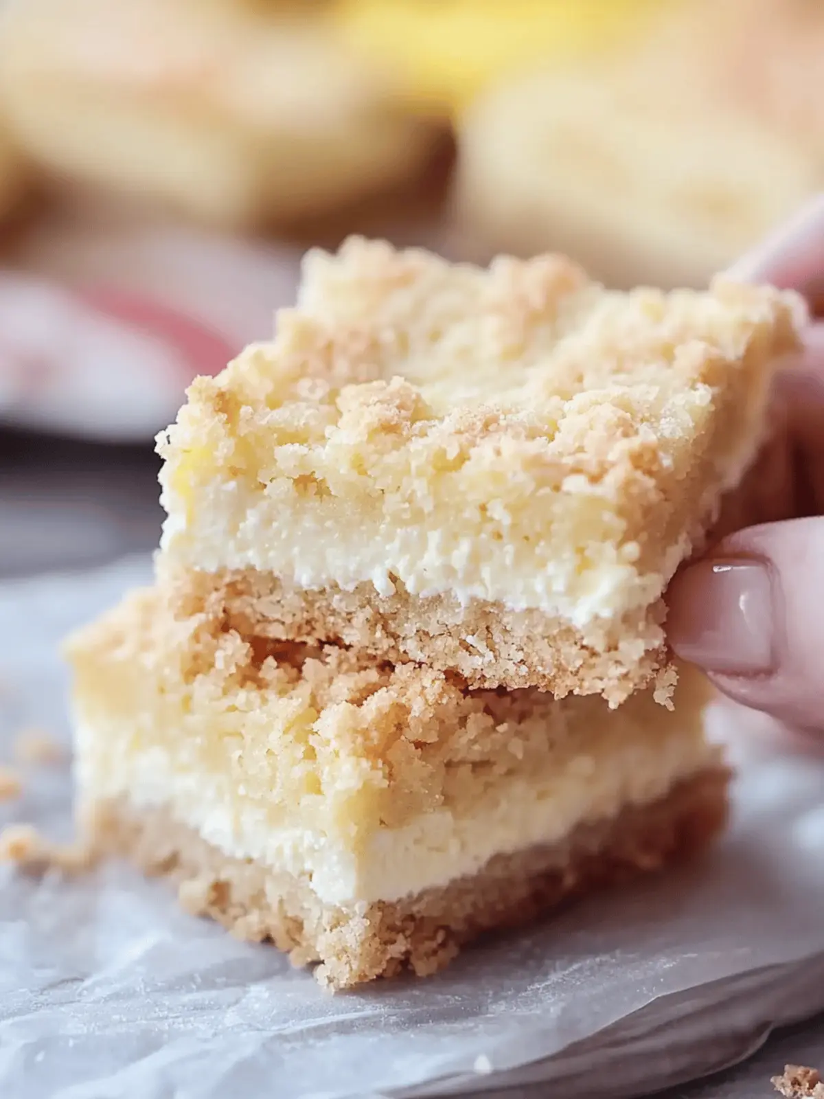 Irresistible Ricotta Crumb Bars - Pure Comfort in Every Bite