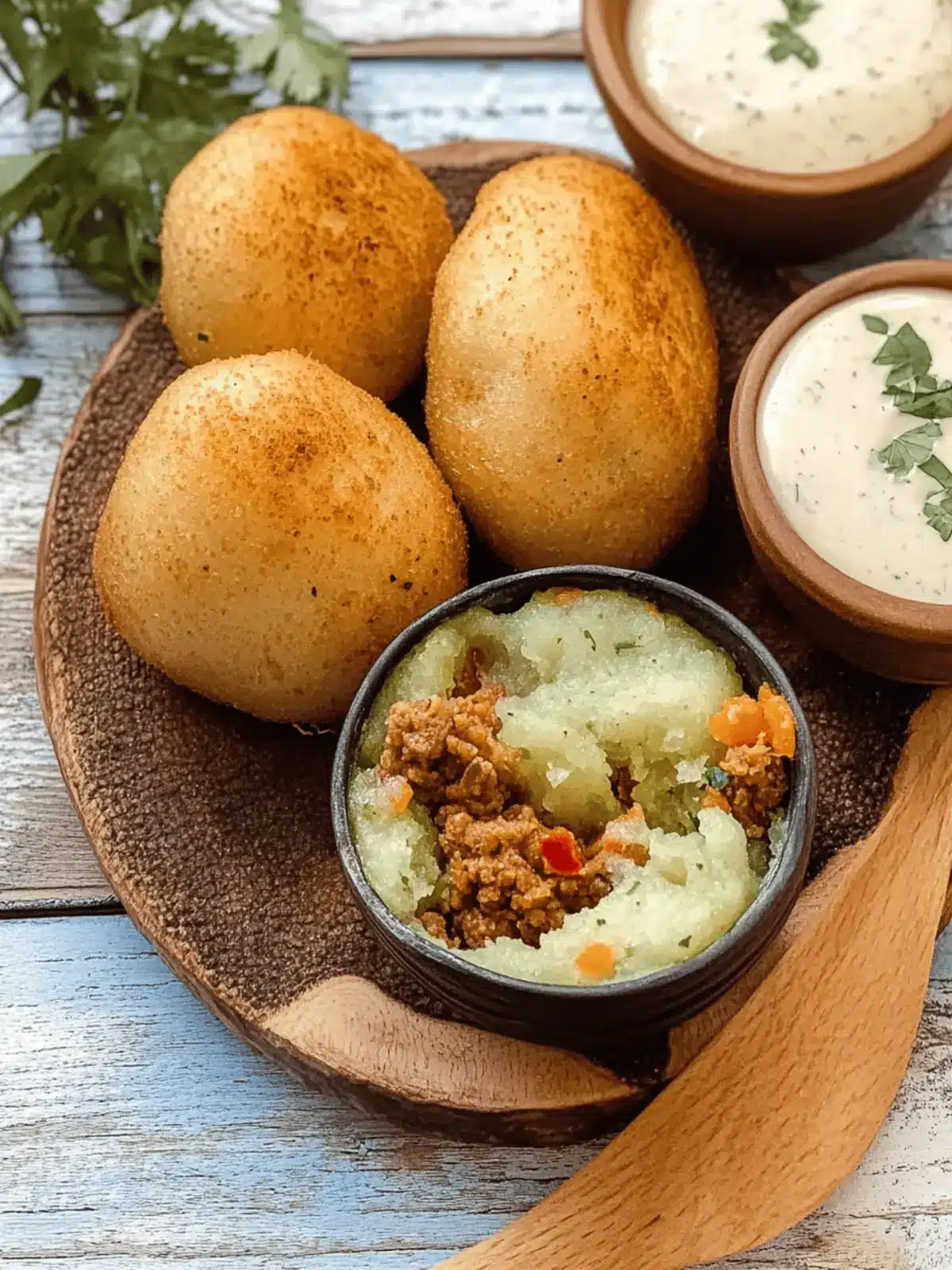 Stuffed Yucca Fritters
