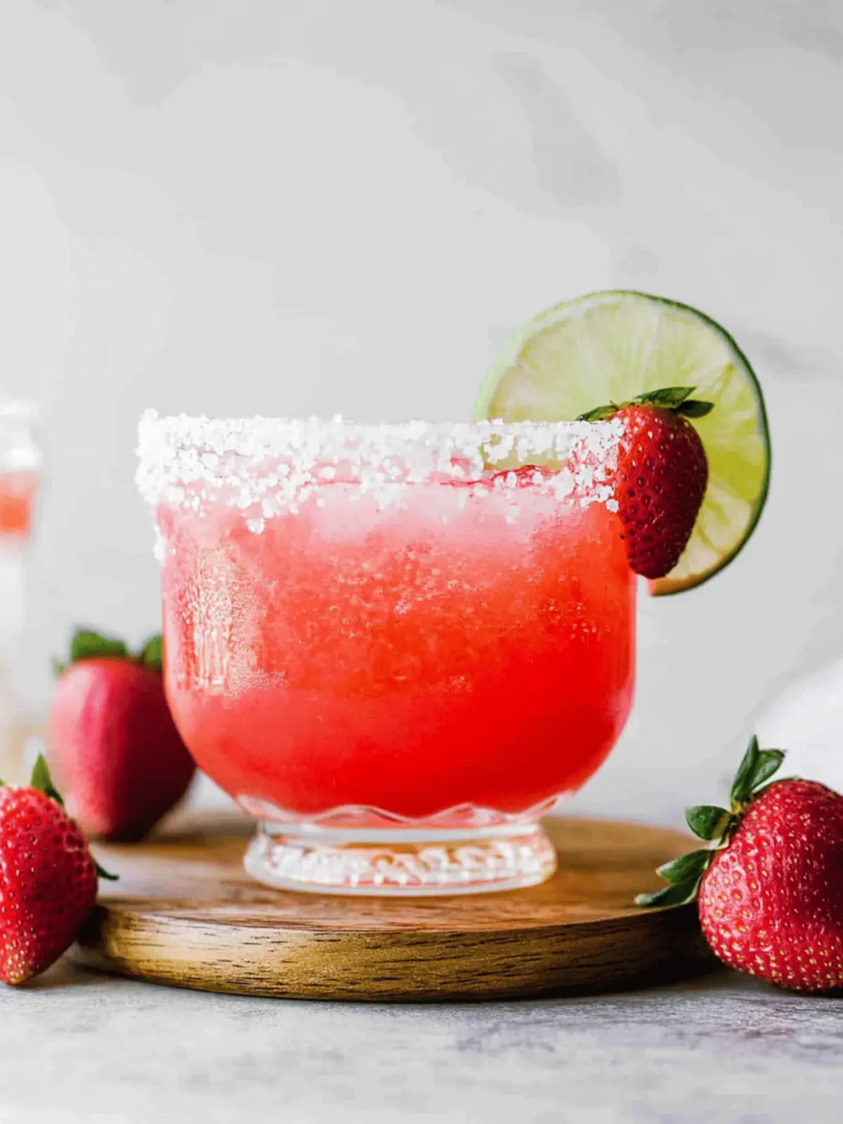 Strawberry Lime Mocktail Margarita