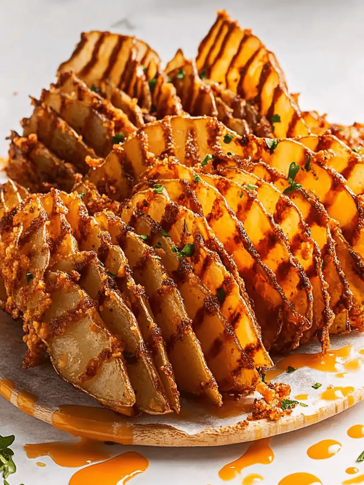 Crispy Accordion Potatoes with Garlic Herb Bliss