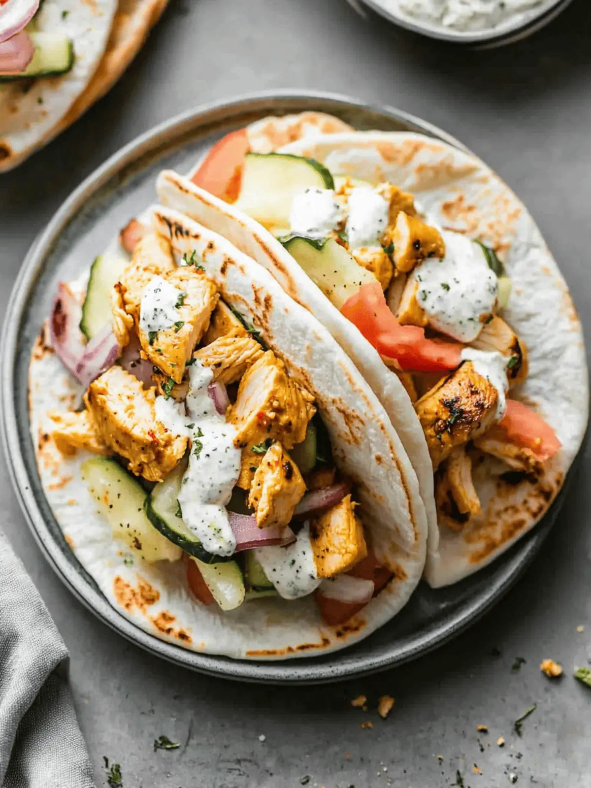 Mouthwatering Chicken Gyros with Easy Homemade Tzatziki