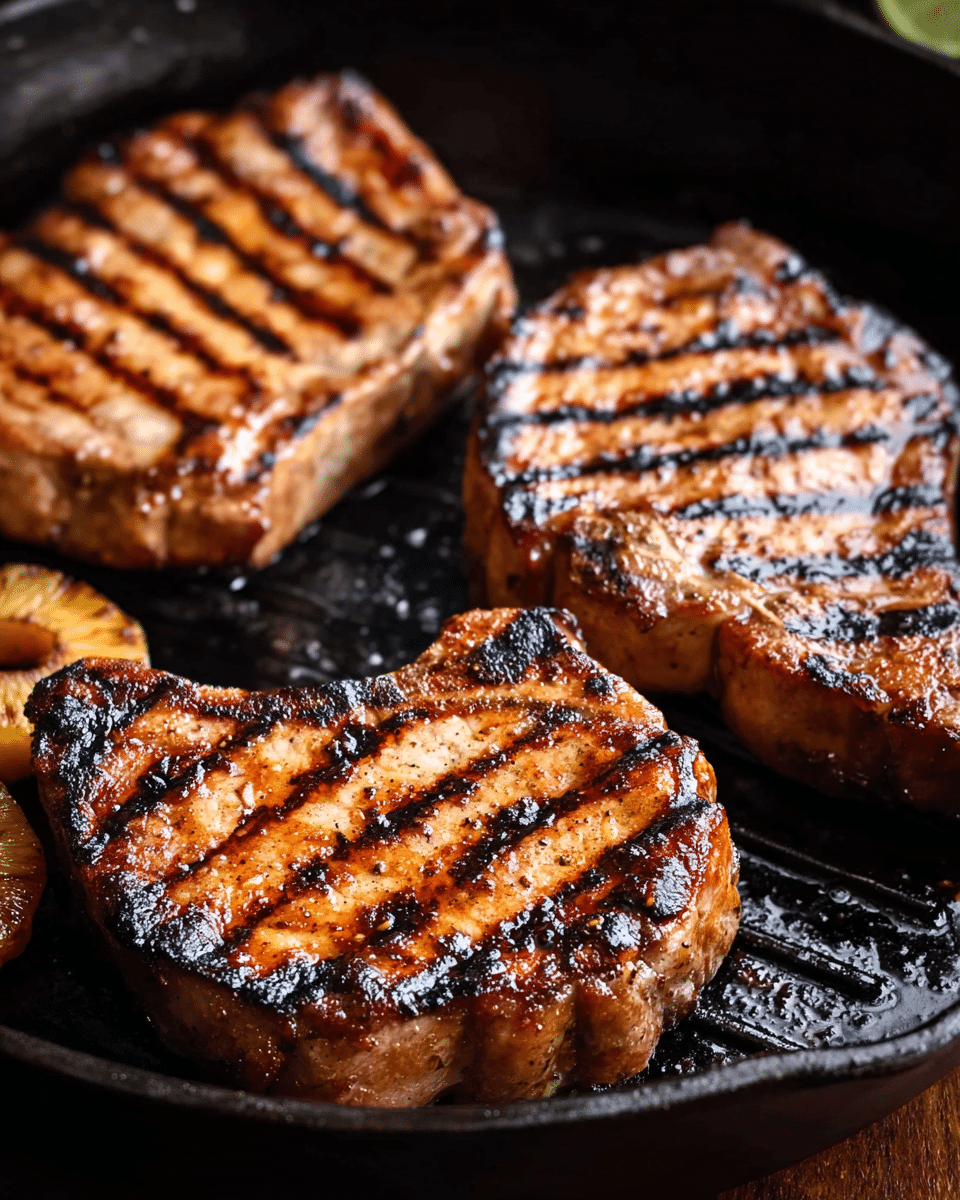Hawaiian Grilled Pork Chops