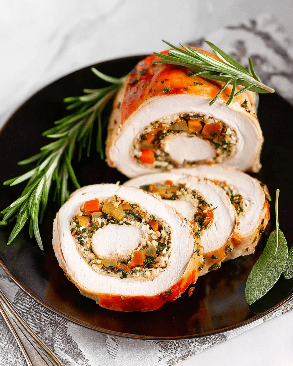 Turkey Roulade (Breast Roll) Keto/Low-Carb