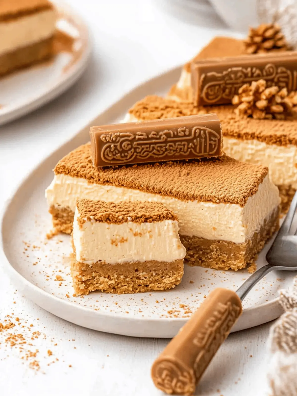 No bake Biscoff cheesecake bars