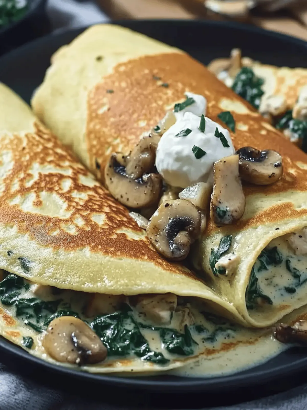 Savory Spinach Mushroom Chicken Crepes for Cozy Brunch Magic
