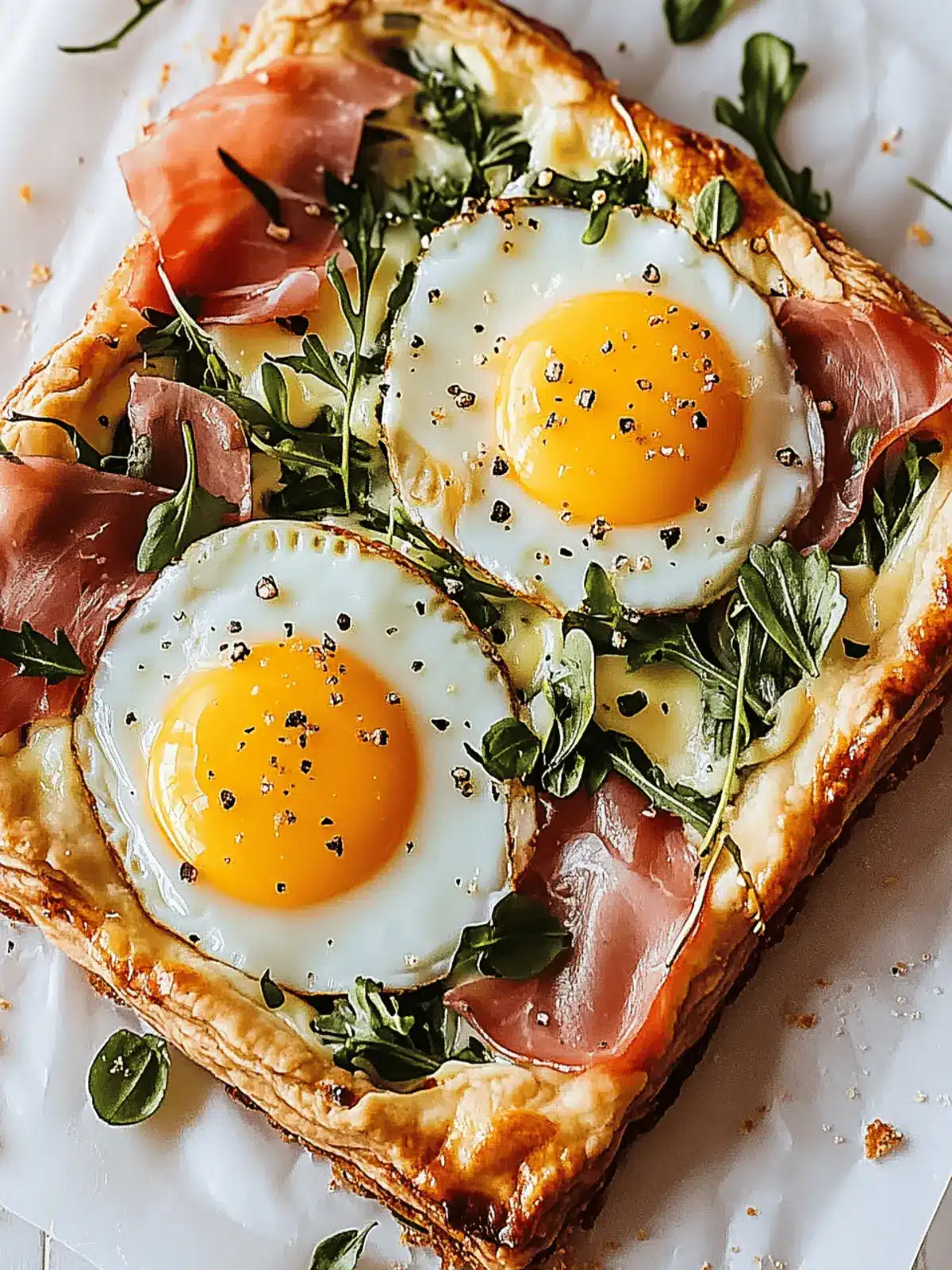Baked Prosciutto and Egg Breakfast Tart