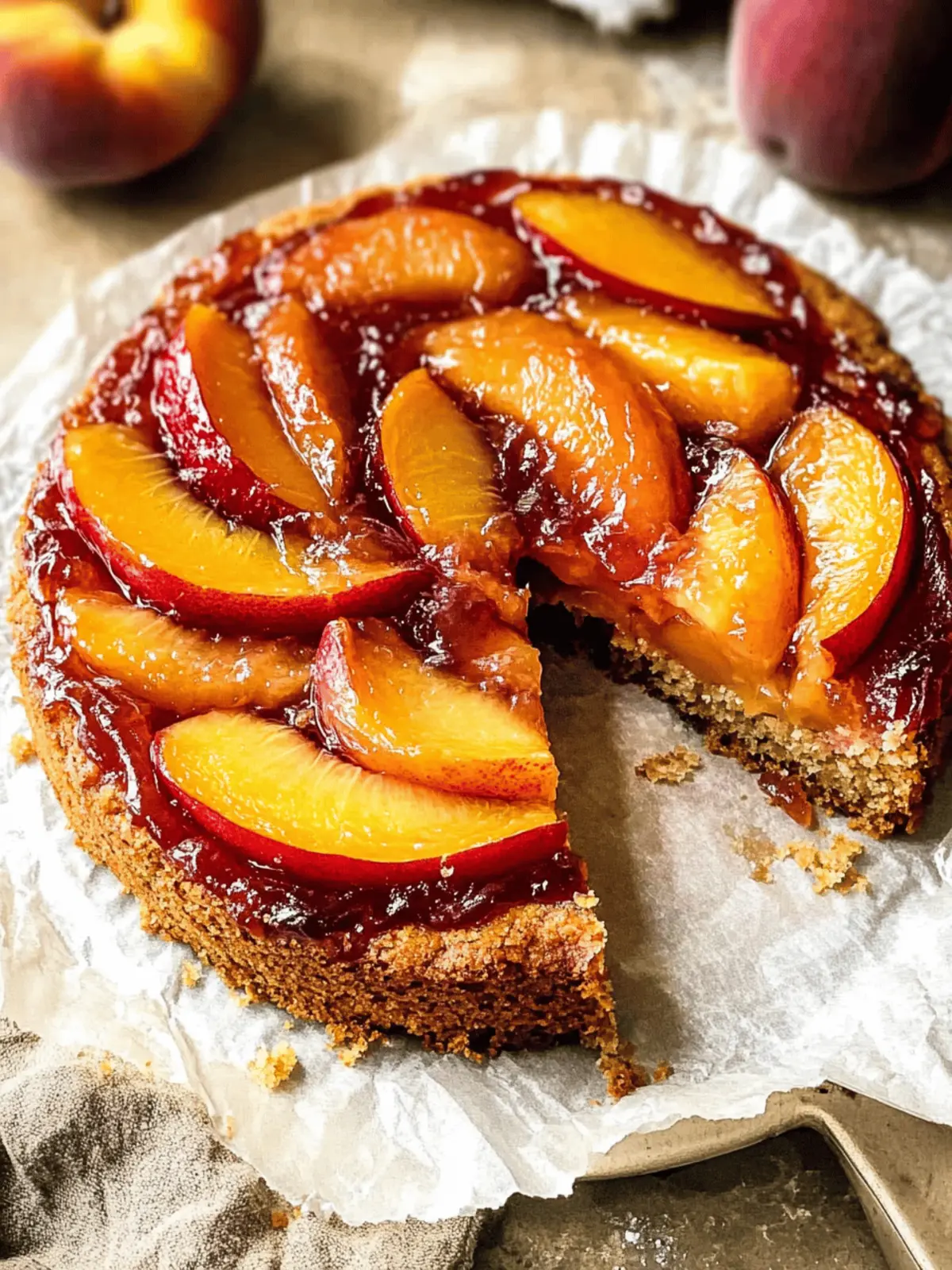 Bourbon Peach Upside Down Cake