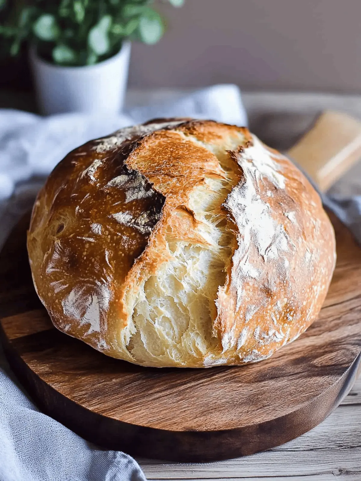 Instant Pot No Knead Artisan Bread