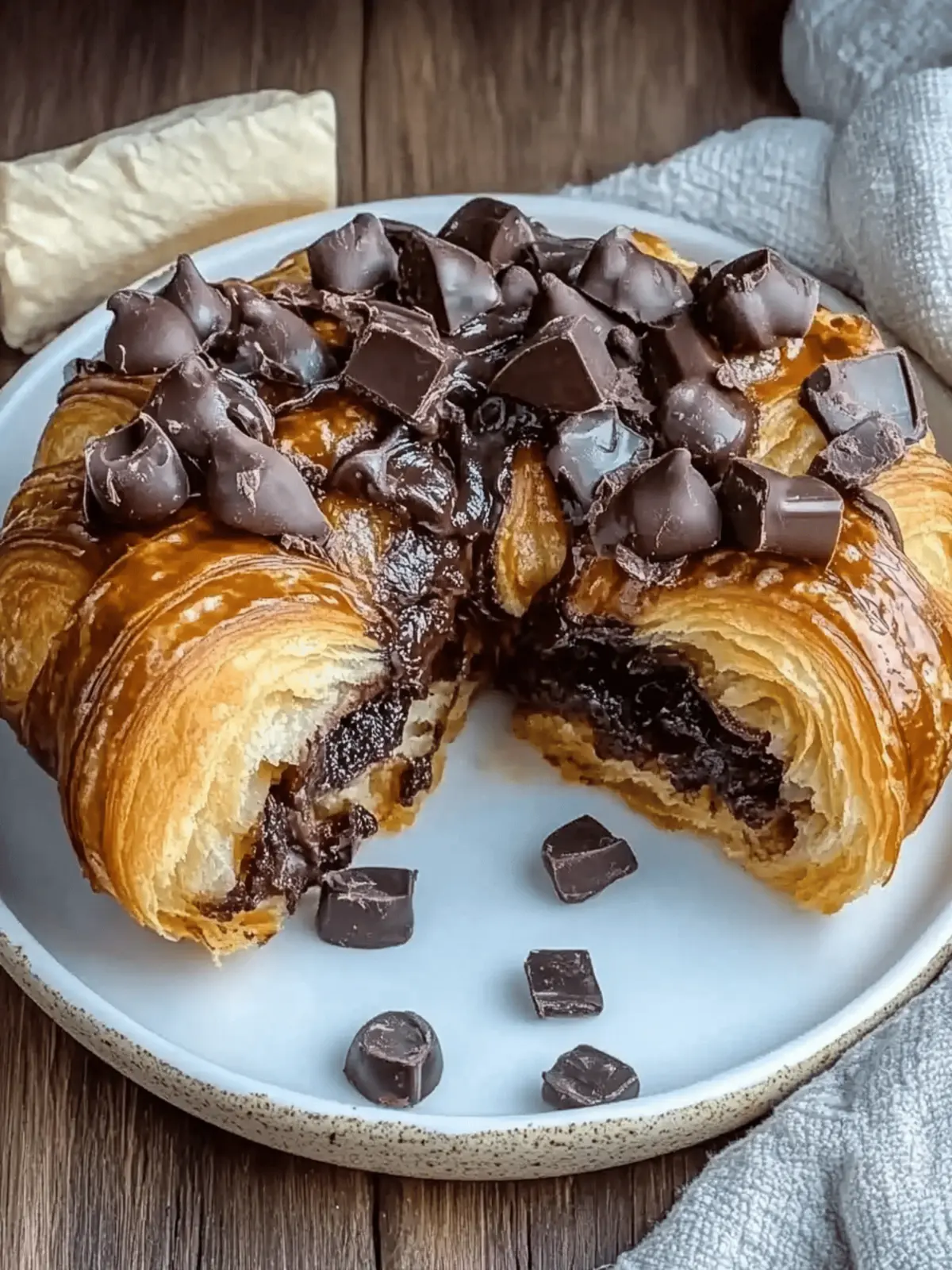 Chocolate Croissant Breakfast