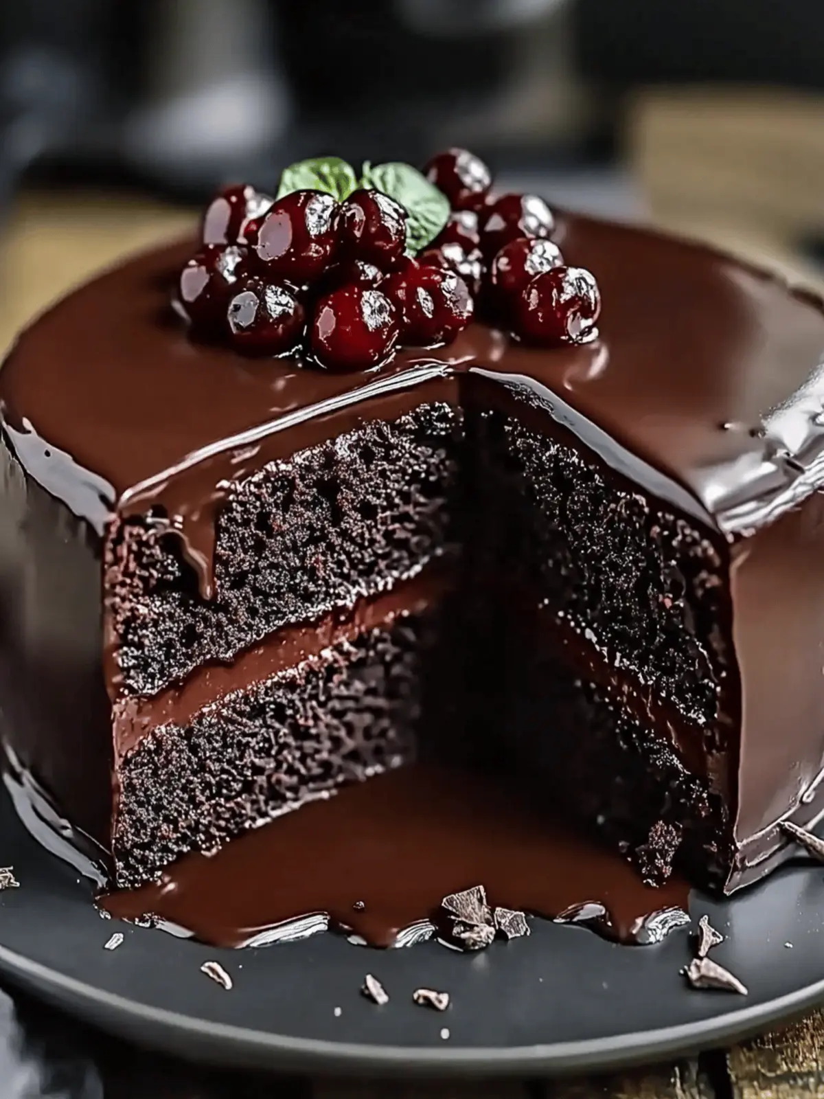 Easy Dark Chocolate Cake