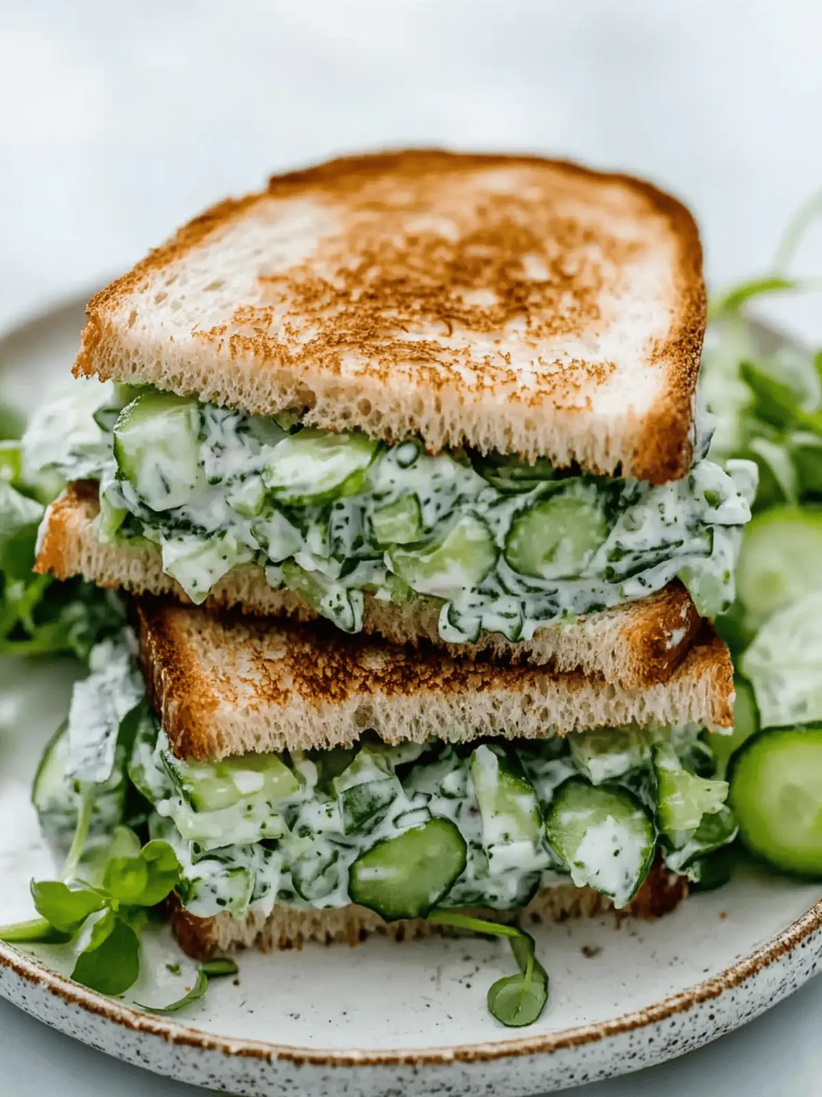 Refreshing Easy Cucumber Salad Sandwiches for a Light Lunch