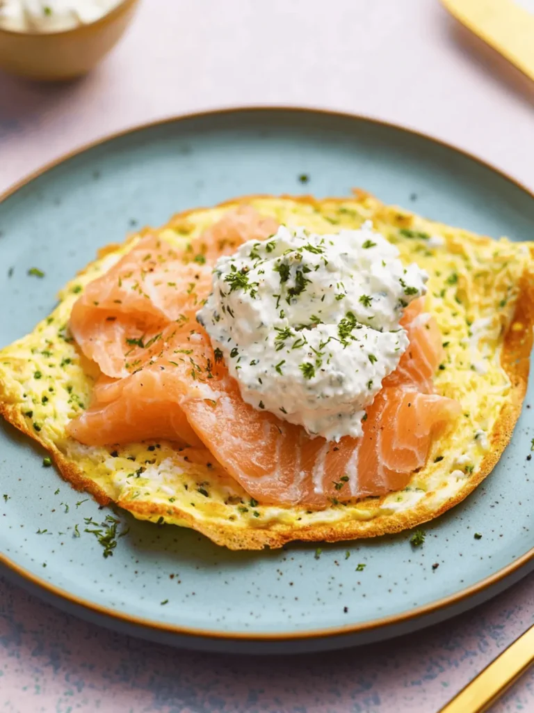 Omelet with Salmon & Cream Cheese