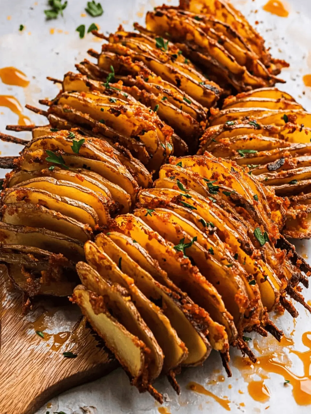 Crispy Accordion Potatoes with Garlic Herb Bliss