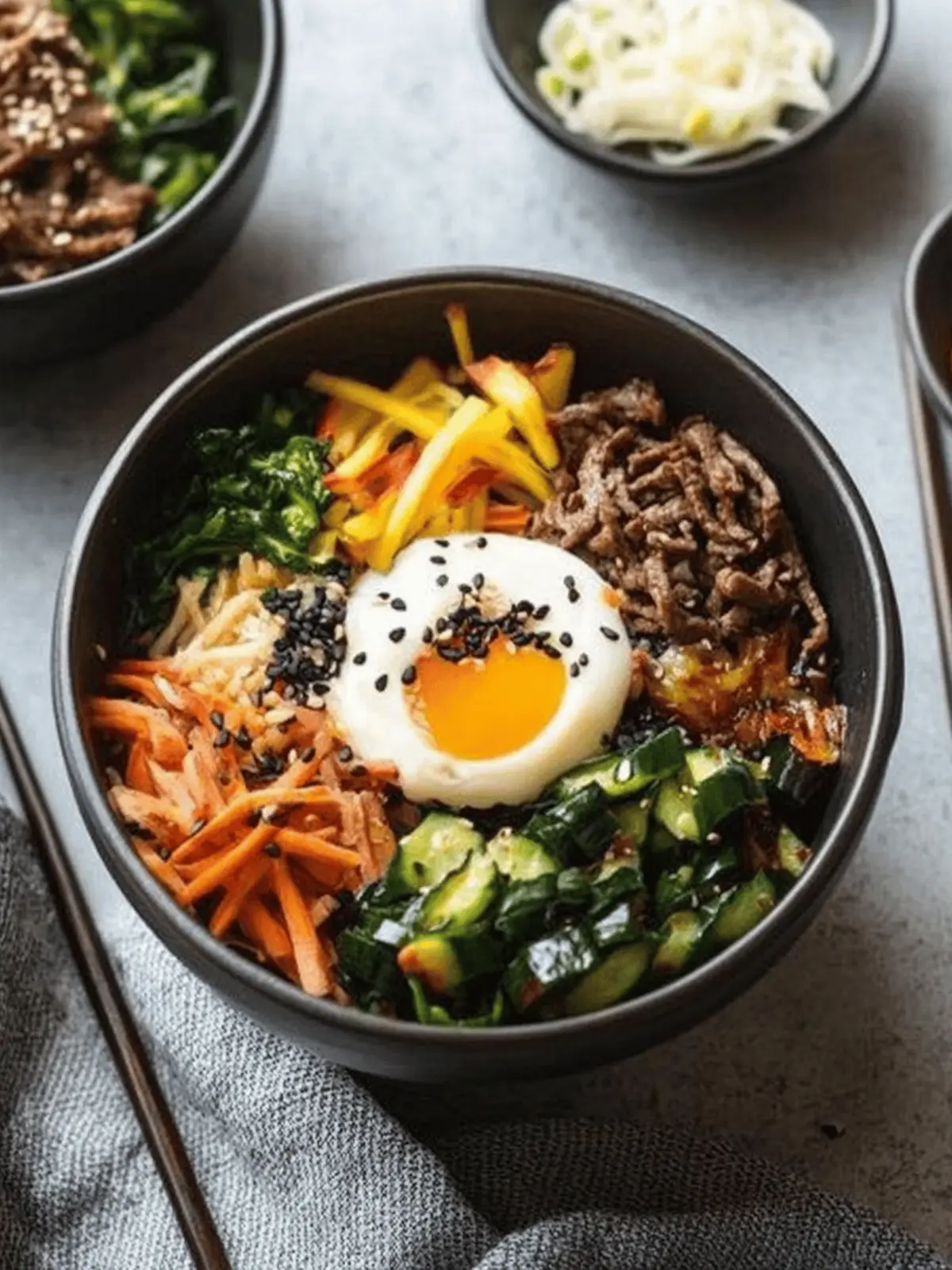 Savory Bibimbap Recipe: Korean Rice Bowl with Veggies Delight 5 Bibimbap Recipe (Korean Rice Bowl w/ Veggies)