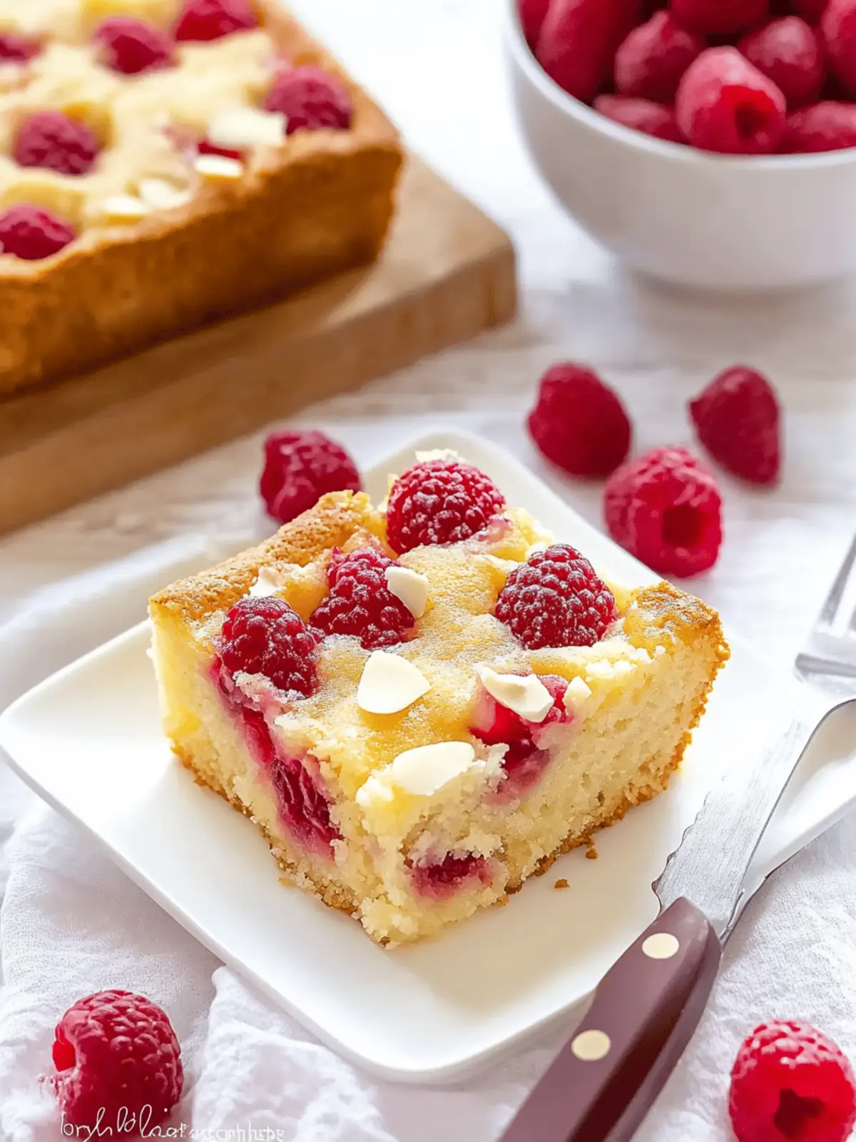 Raspberry and White Chocolate Traybake: Blissful Homemade Delight