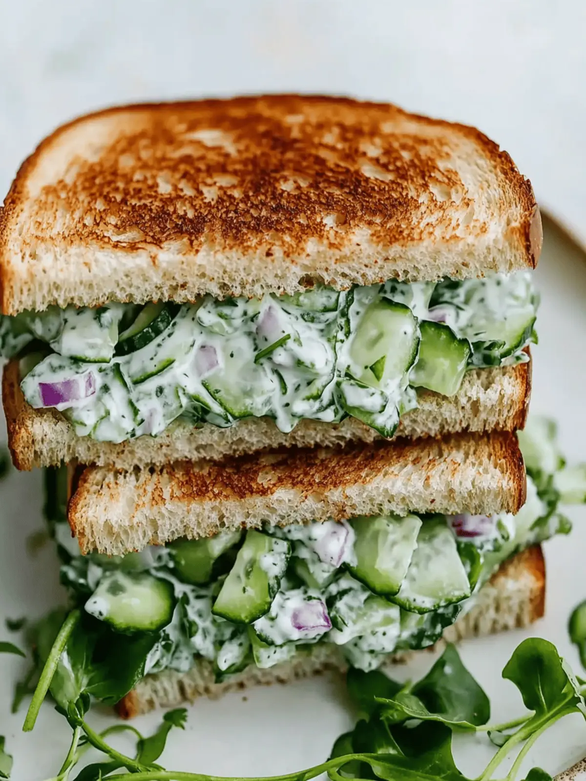 Refreshing Easy Cucumber Salad Sandwiches for a Light Lunch