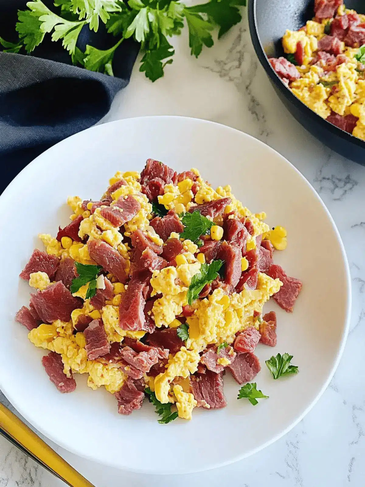 Corned Beef & Egg Scramble