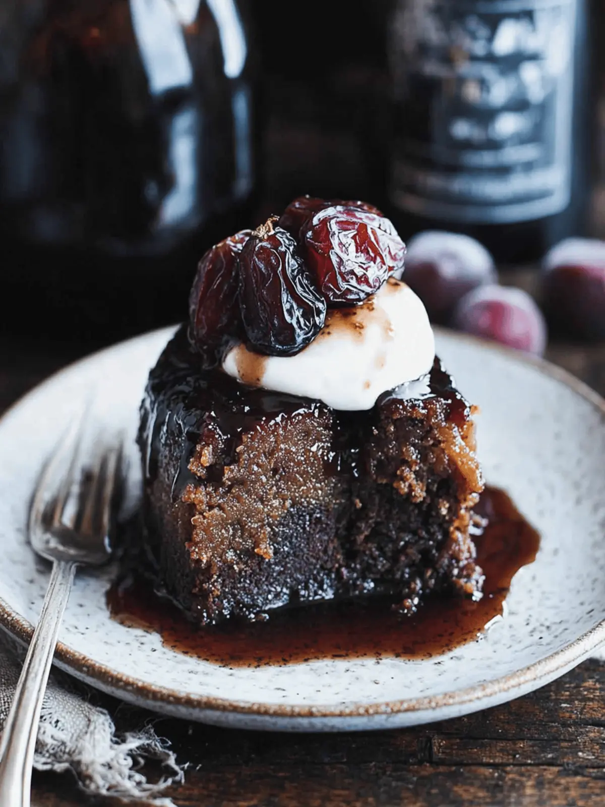 Boozy Sticky Date Pudding with Lush Pinot Noir Sauce