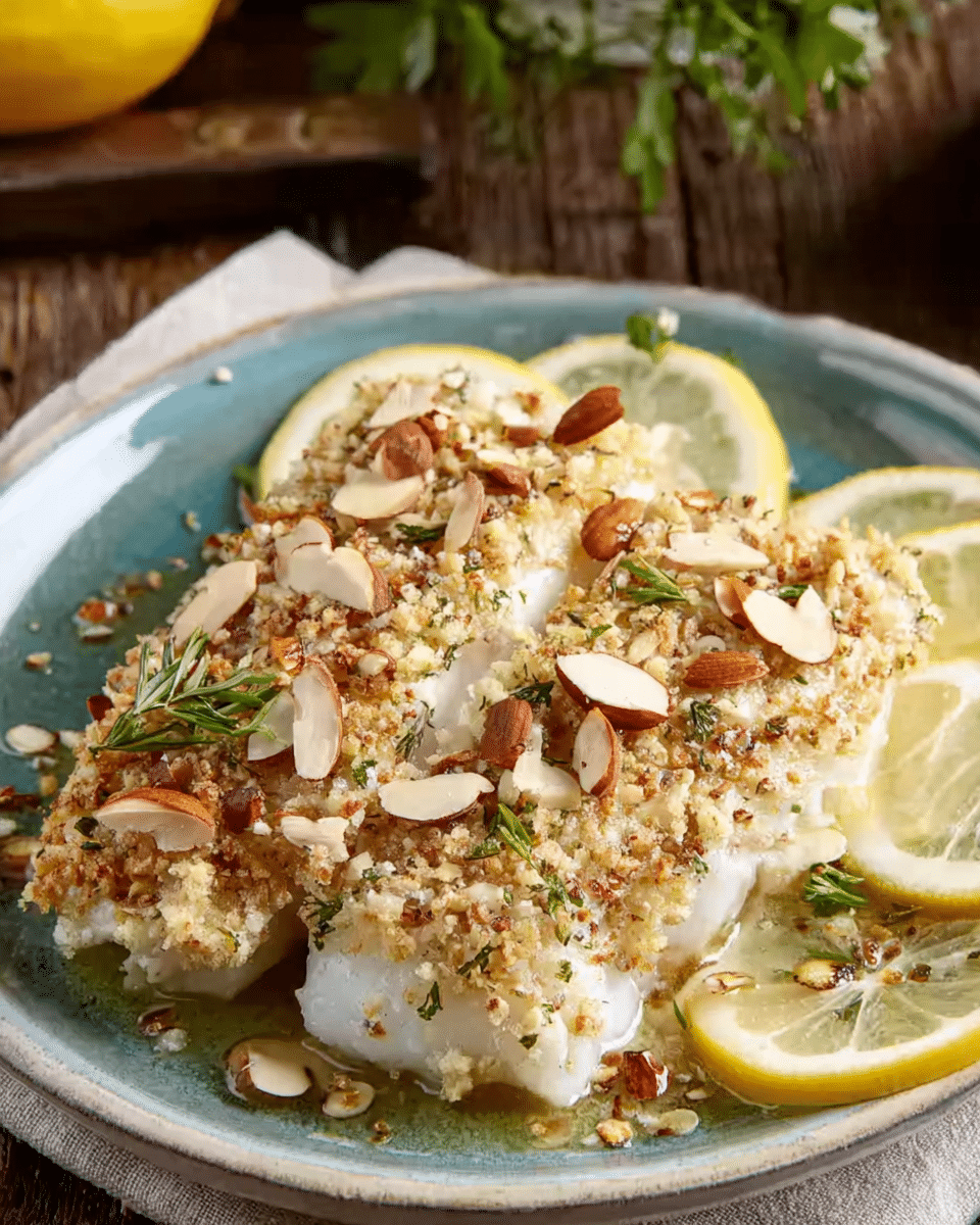 Easy Baked Walleye Recipe with Lemon and Almonds