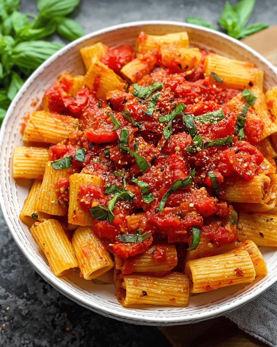 Spicy Rigatoni Arrabbiata
