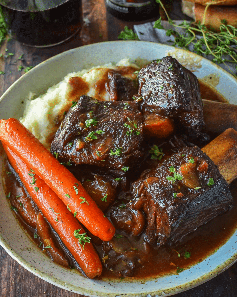 Beef Short Ribs Braised in Red Wine
