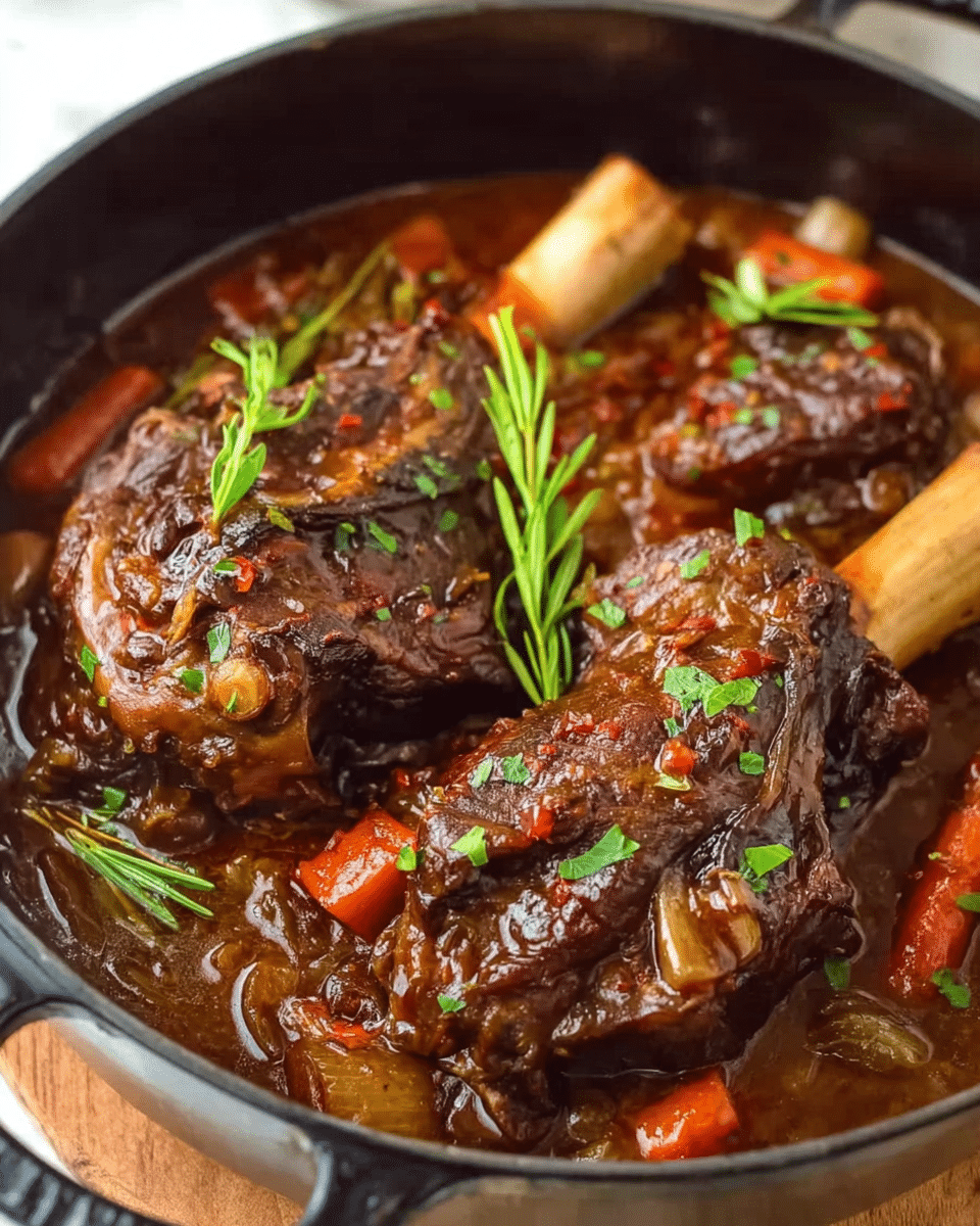 Braised Lamb Shanks with Balsamic Vinegar