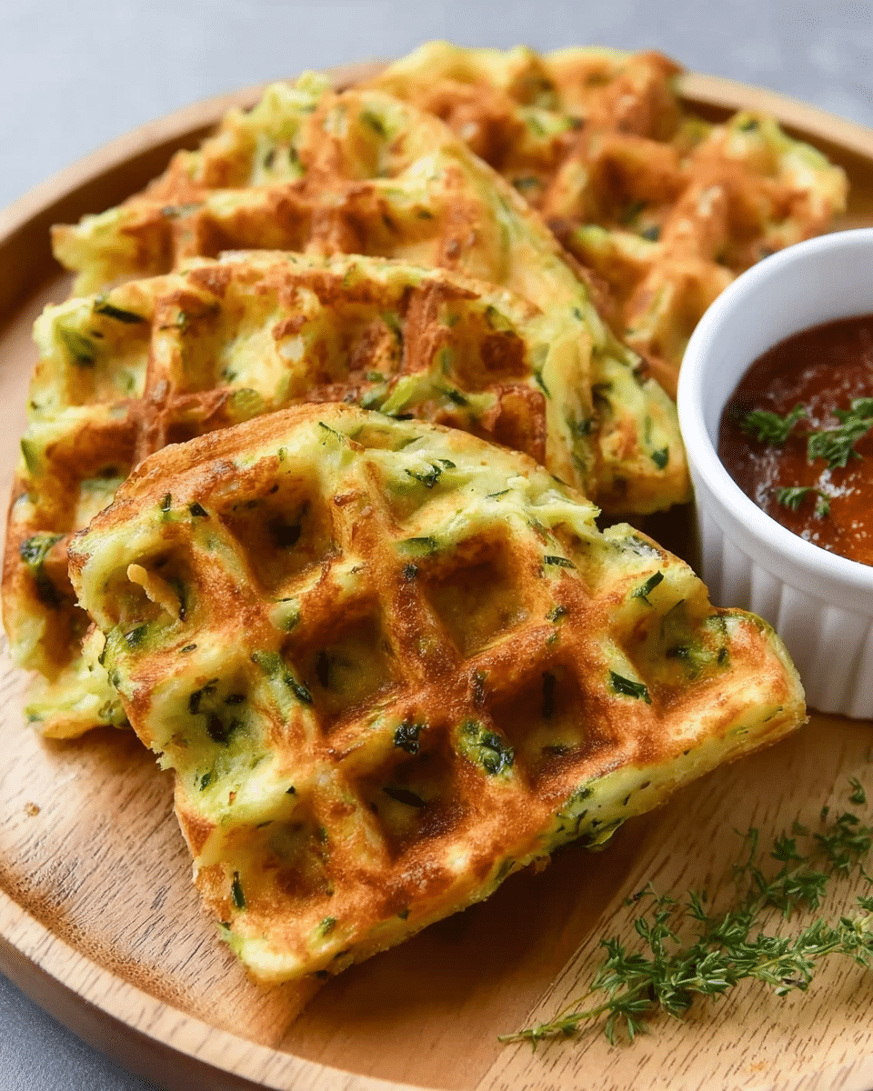 Vegetarian Waffles (Cheesy Zucchini Waffles)