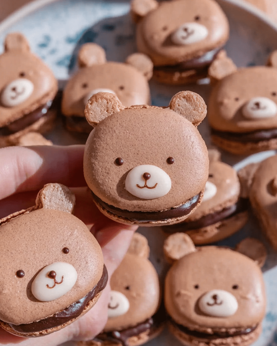 Easy Bear Chocolate Macarons