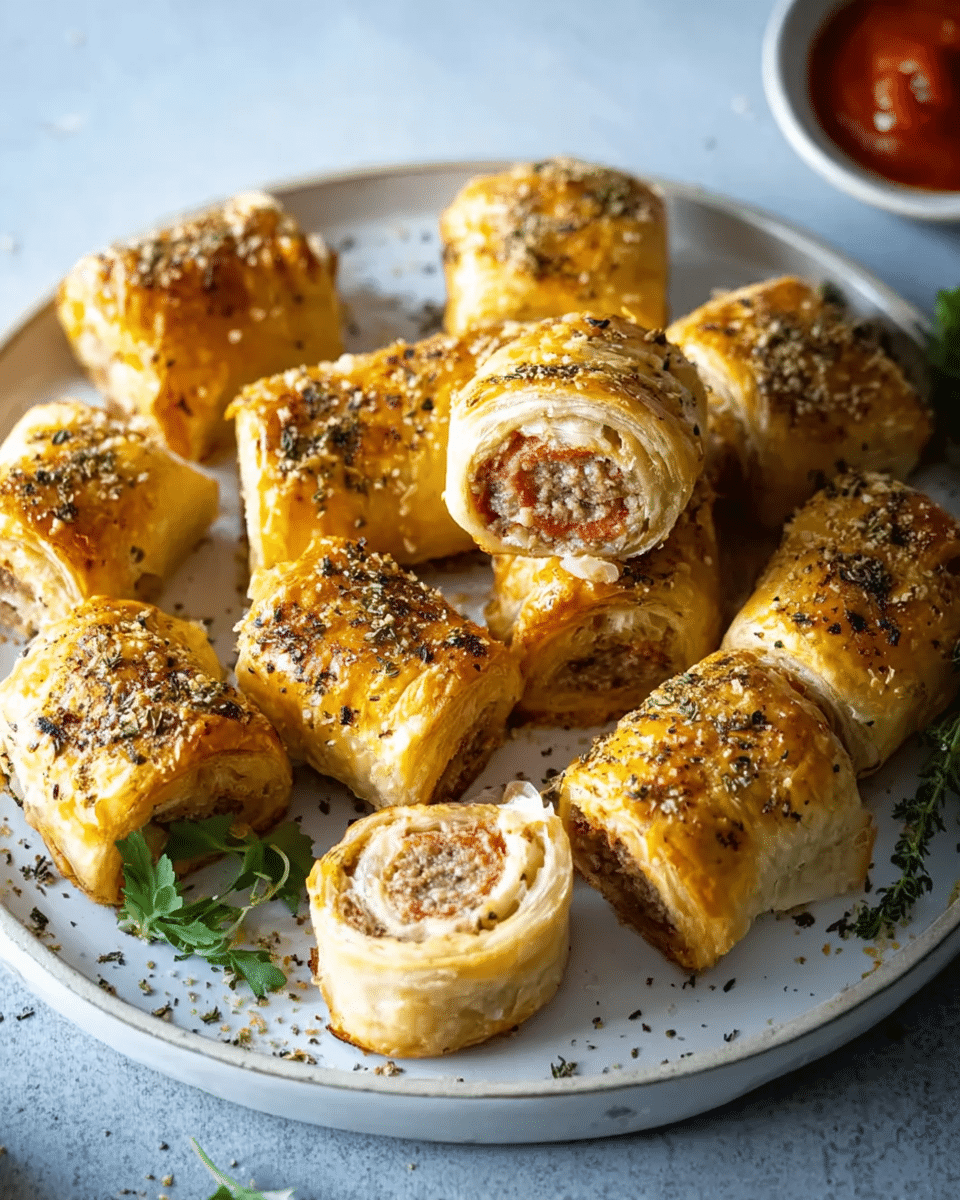 Turkey and Ricotta Puff Pastry Rolls