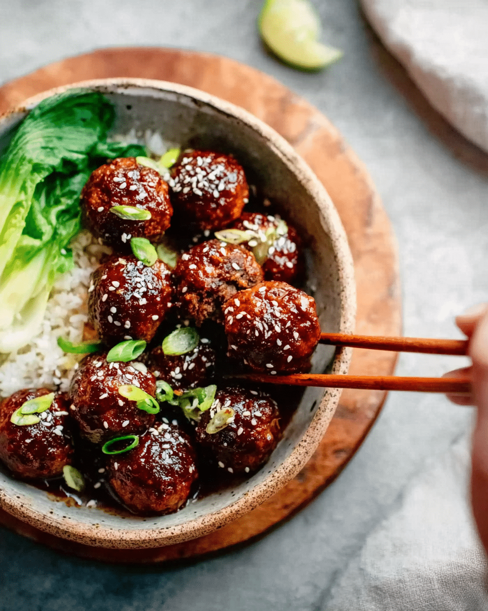 Vegan Tender Teriyaki Meatballs
