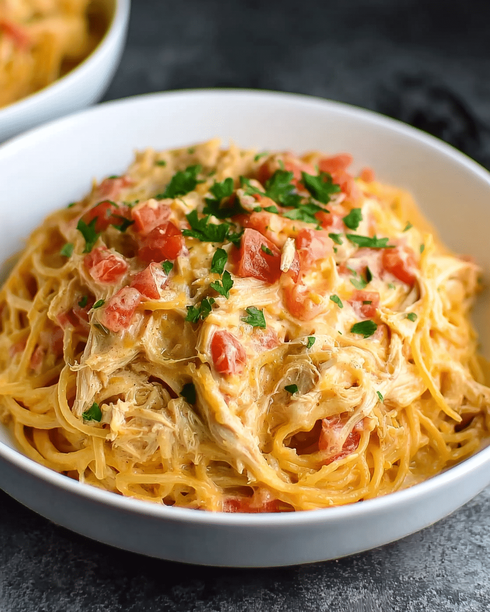 Cheesy Chicken Spaghetti