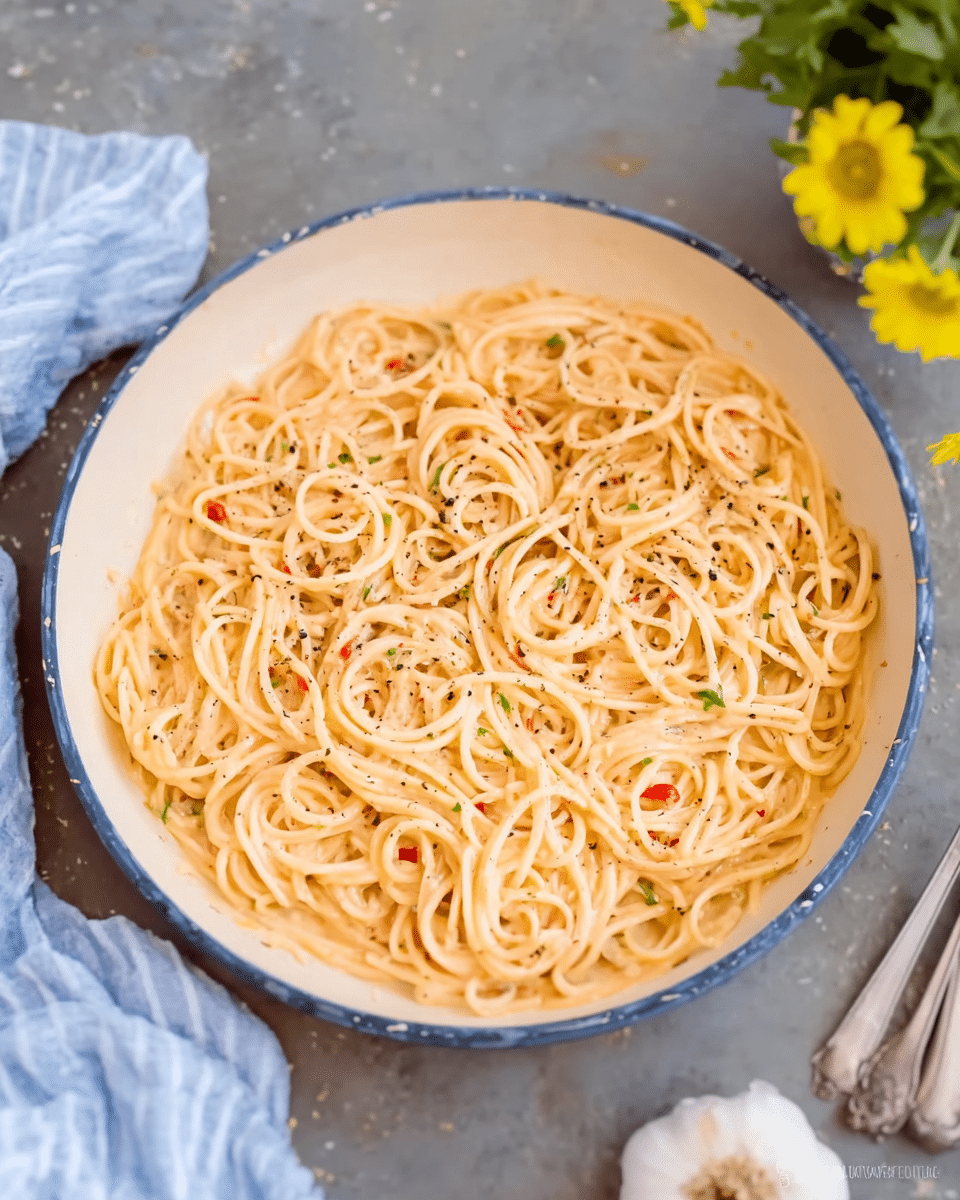 One Pot Creamy Pepper Pasta