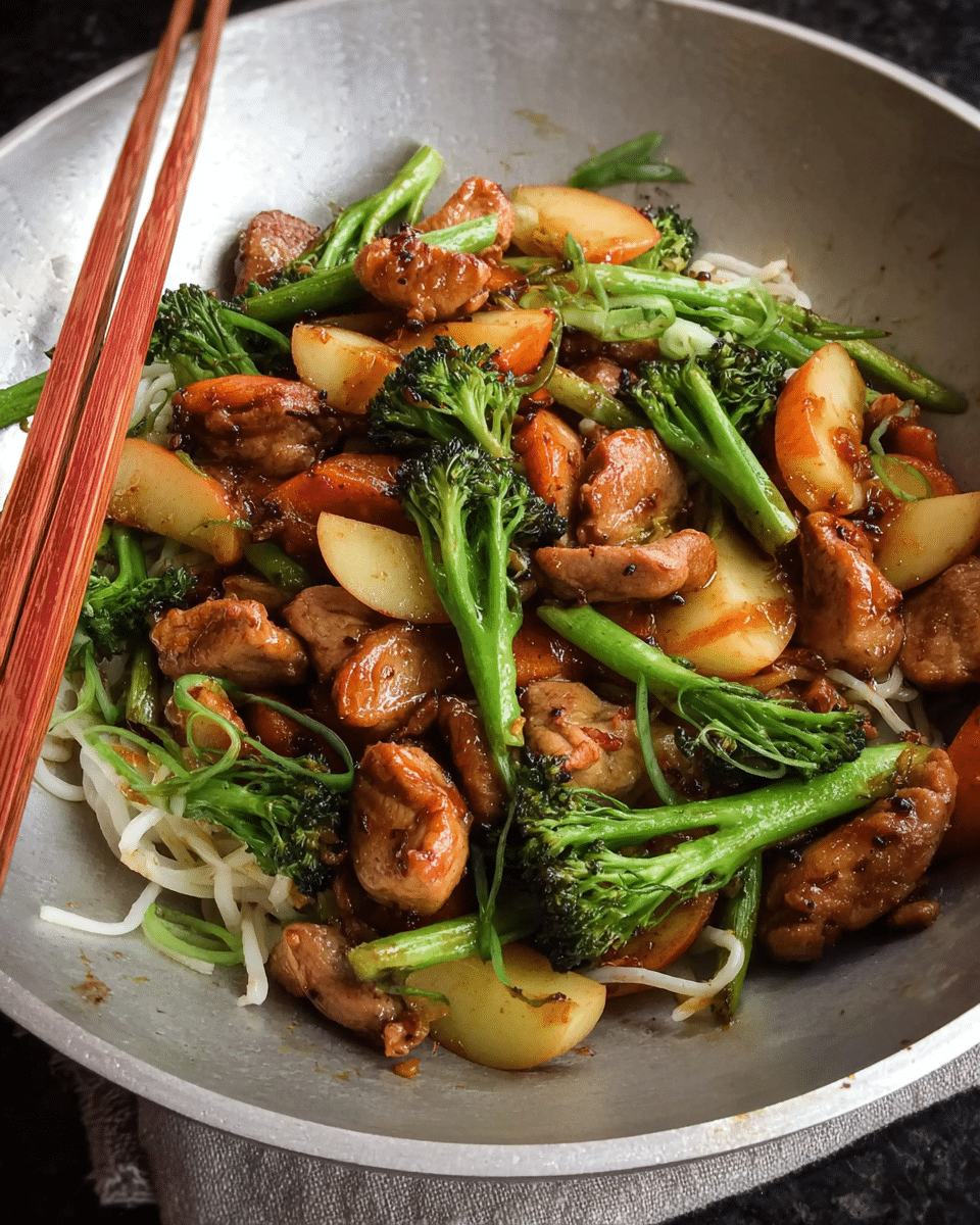 Pork, Apple, and Ginger Stir-Fry with Hoisin Sauce
