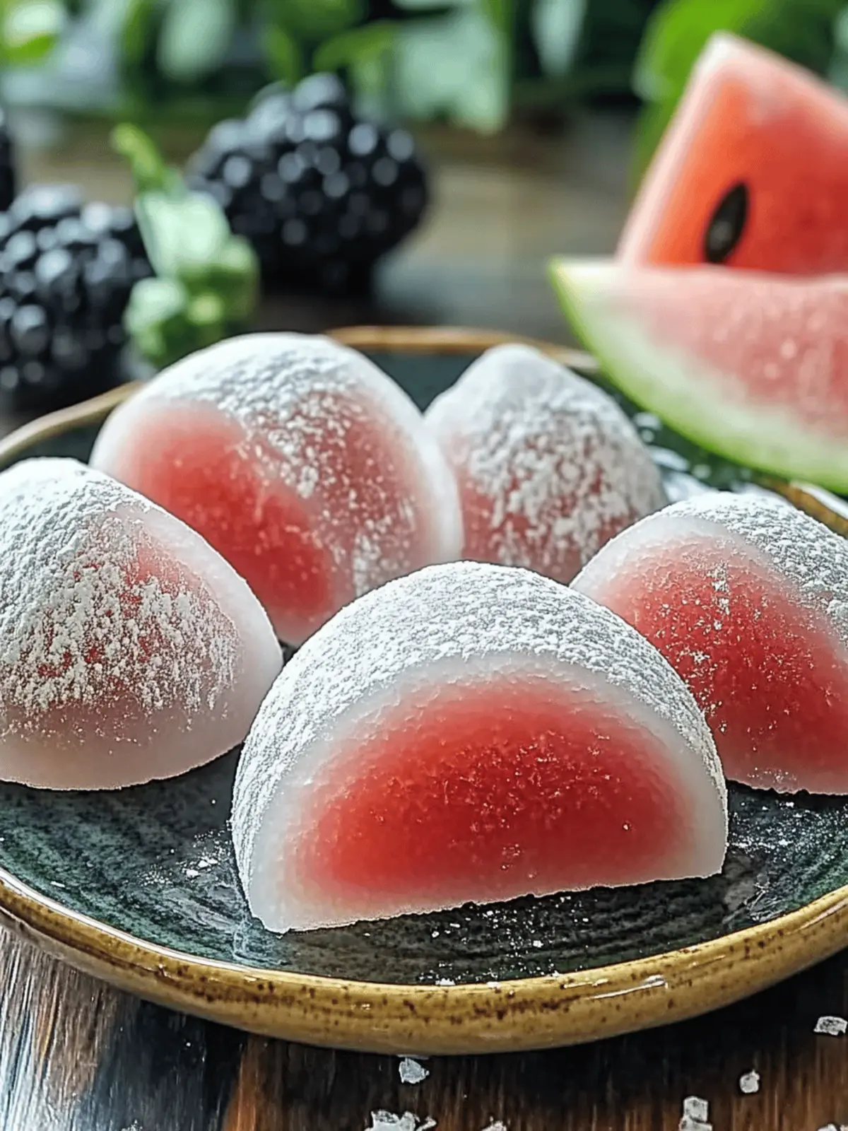 Watermelon Mochi