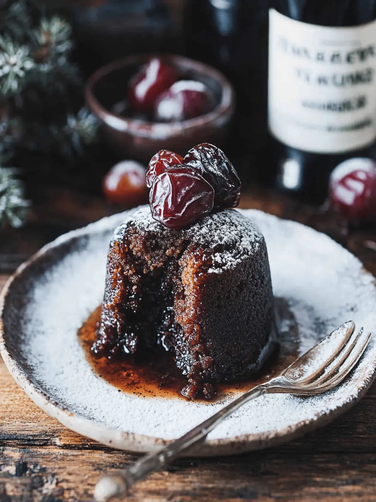 Boozy Sticky Date Pudding with Lush Pinot Noir Sauce