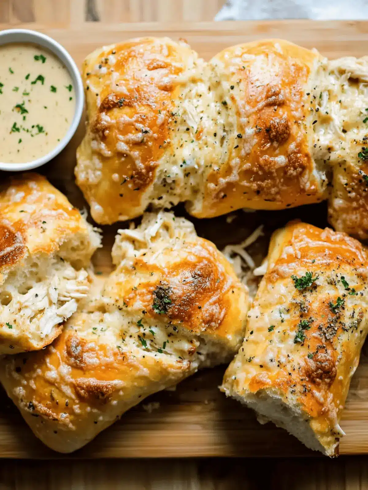 Soft Chicken Alfredo Bread