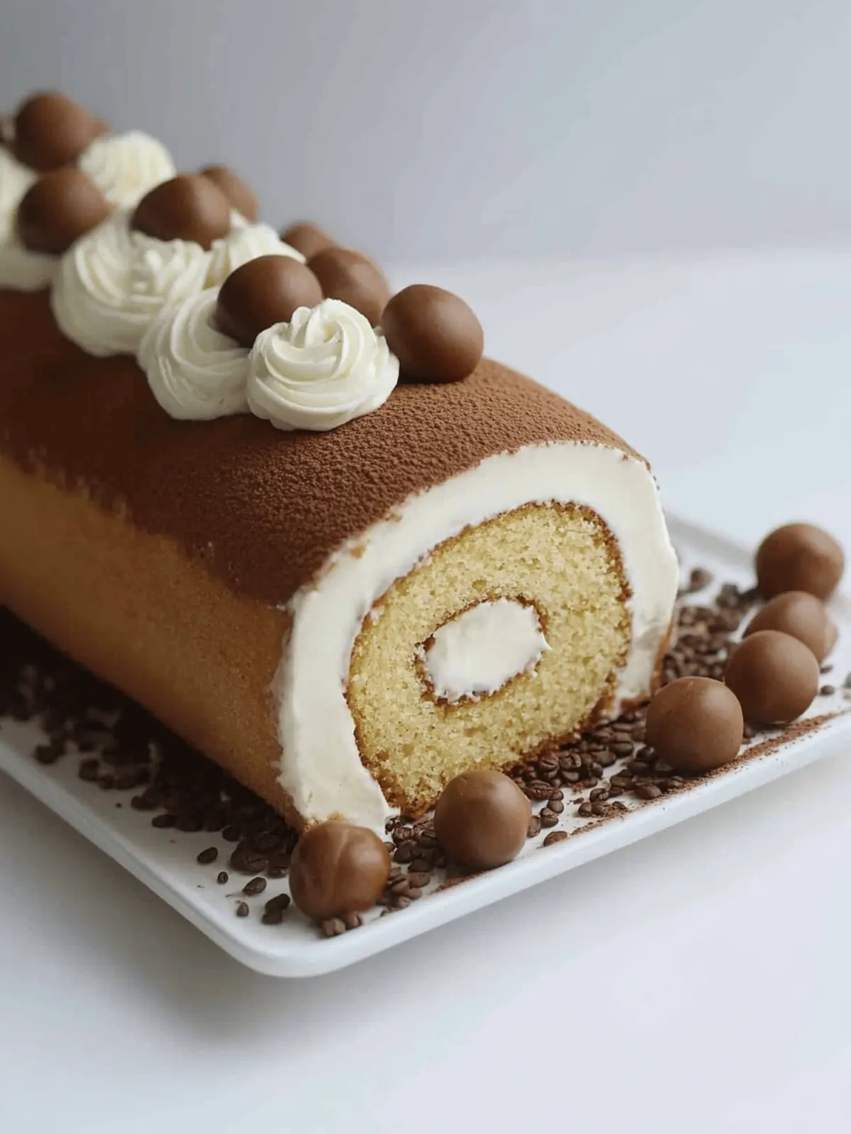 Coffee Cake Roll With Stabilized Kahlúa Whipped Cream