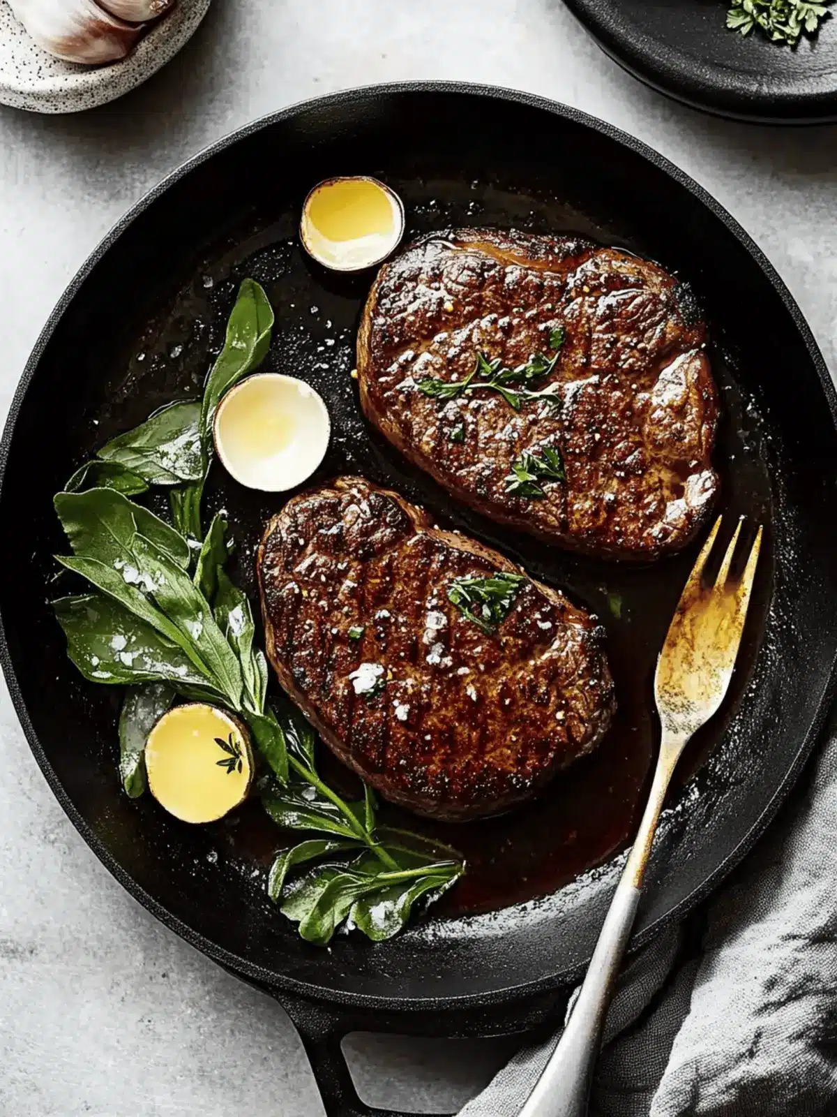 Pan Seared Ribeye Steak