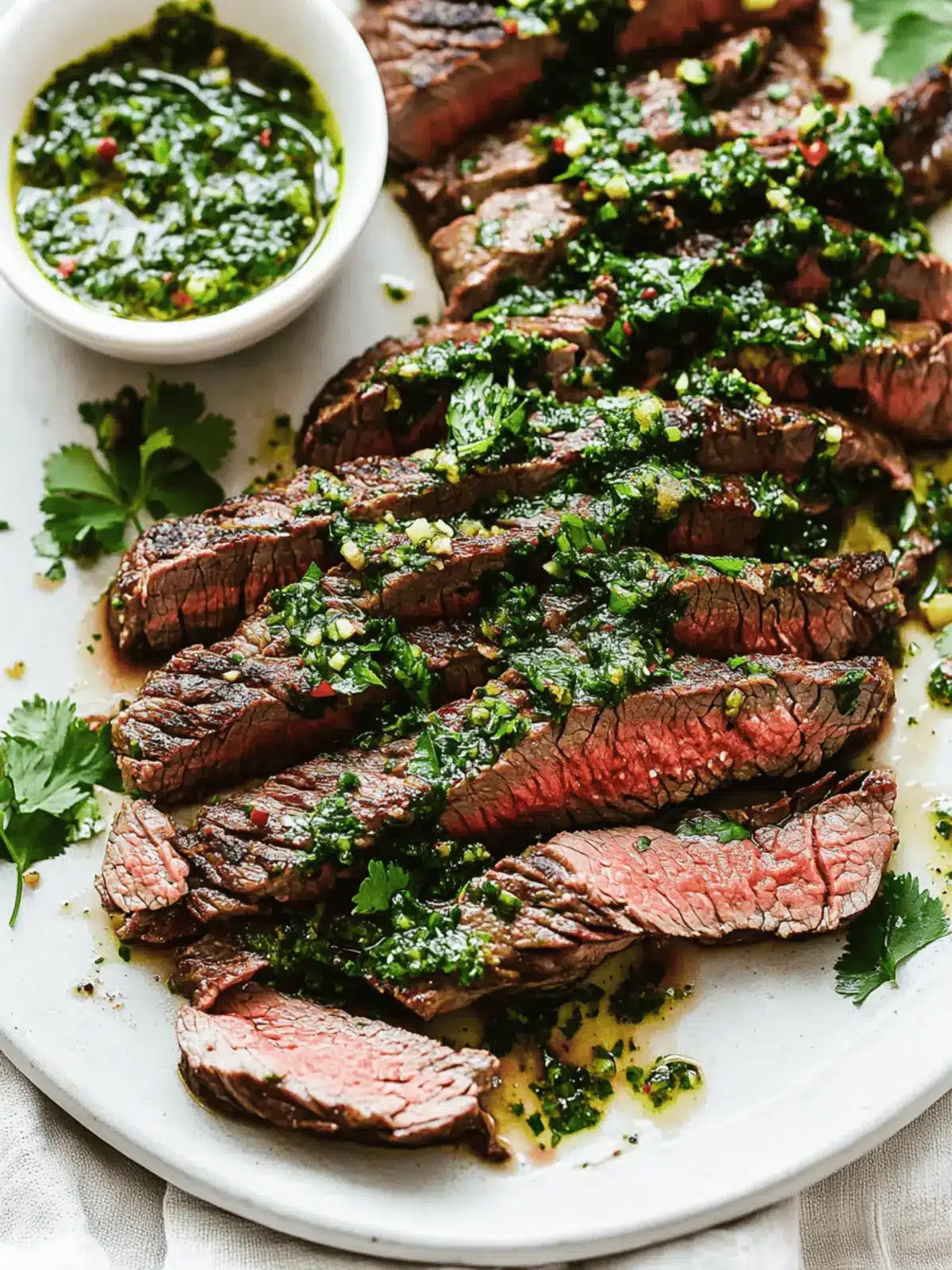 Savor Juicy Skirt Steak with Homemade Chimichurri Sauce