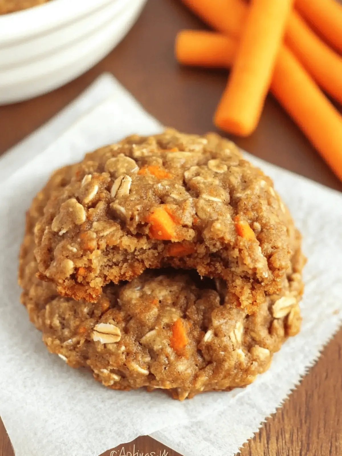 Healthy Carrot Cake Oatmeal Cookies