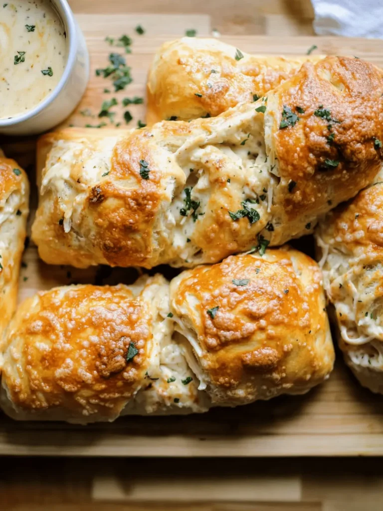 Soft Chicken Alfredo Bread