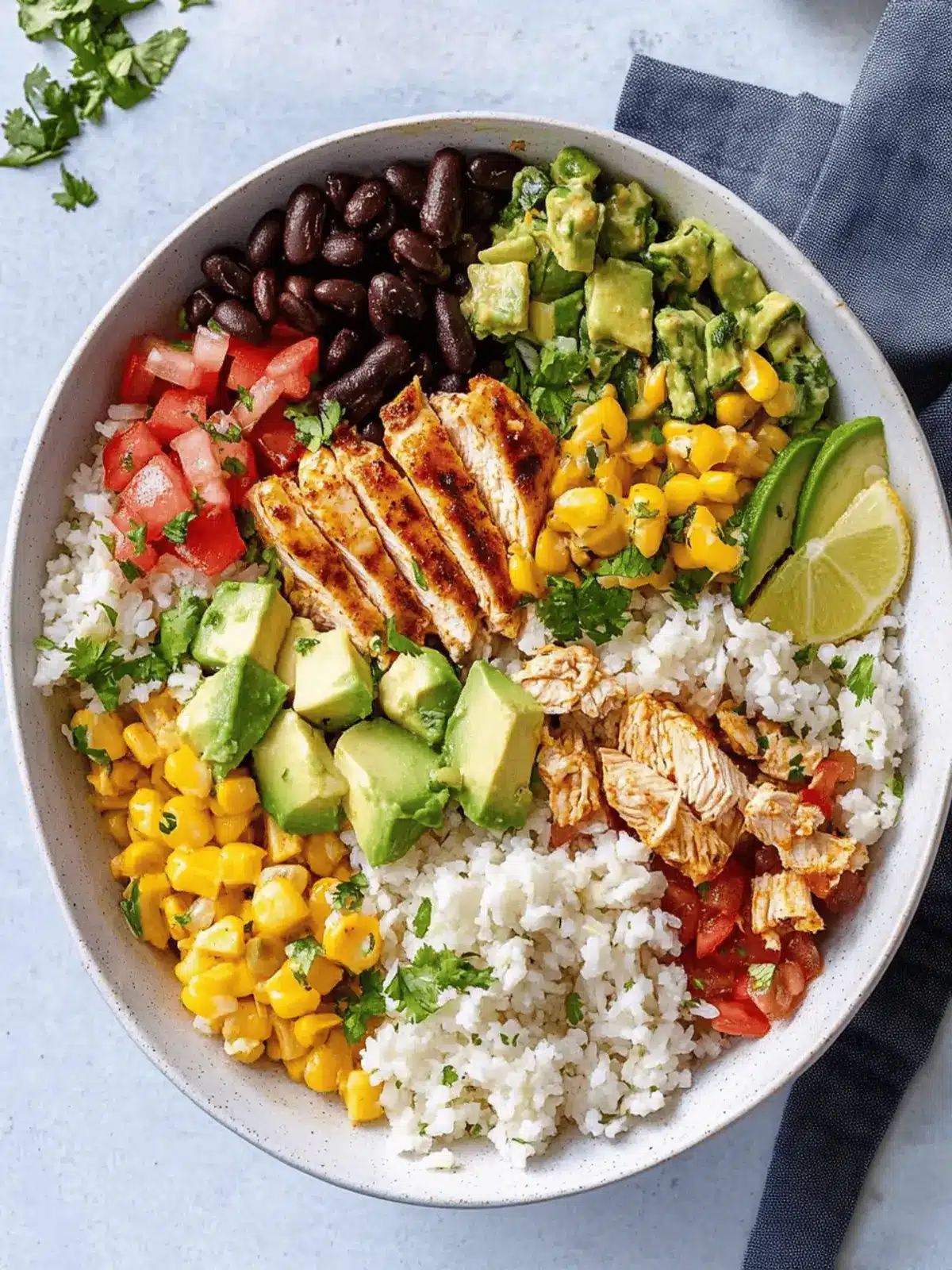 Zesty Chicken Burrito Bowl Packed with Flavor and Protein