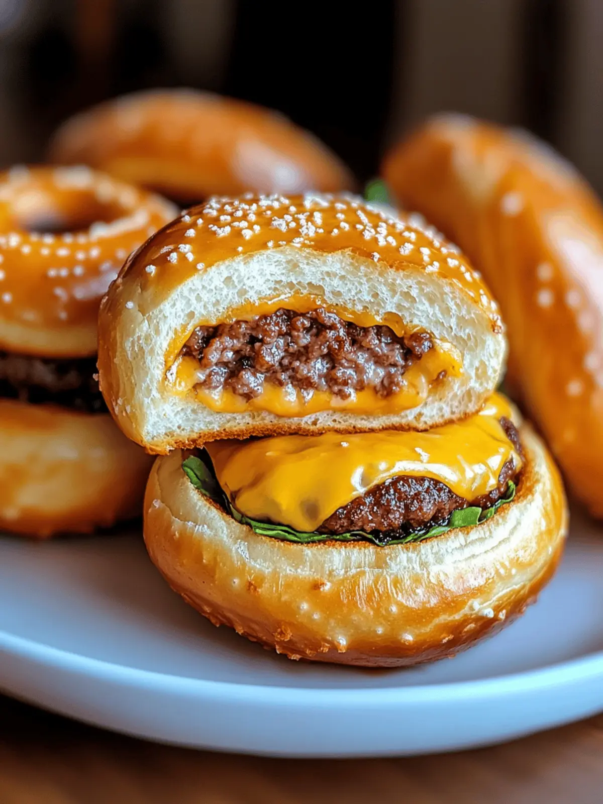 Cheeseburger Pretzel Bombs