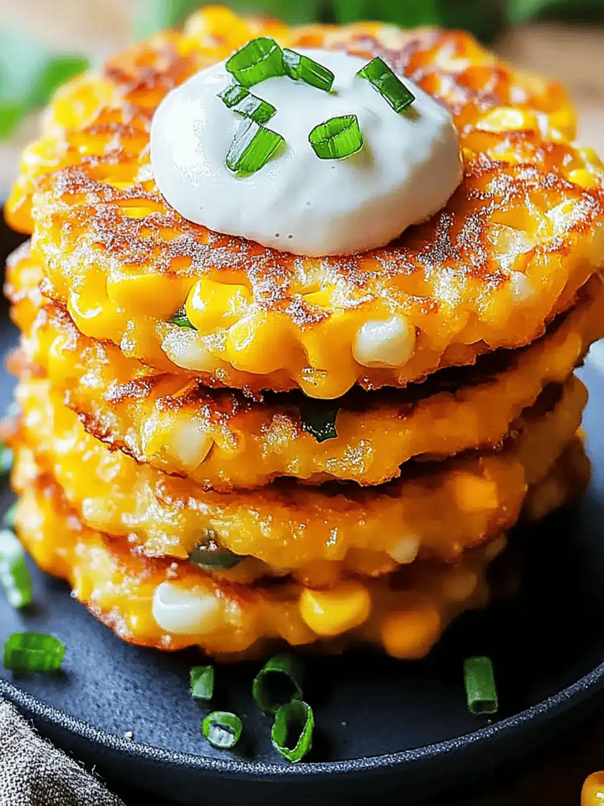 Delicious Cheesy Corn Fritters