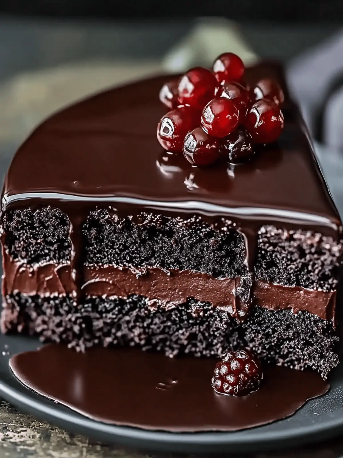 Easy Dark Chocolate Cake